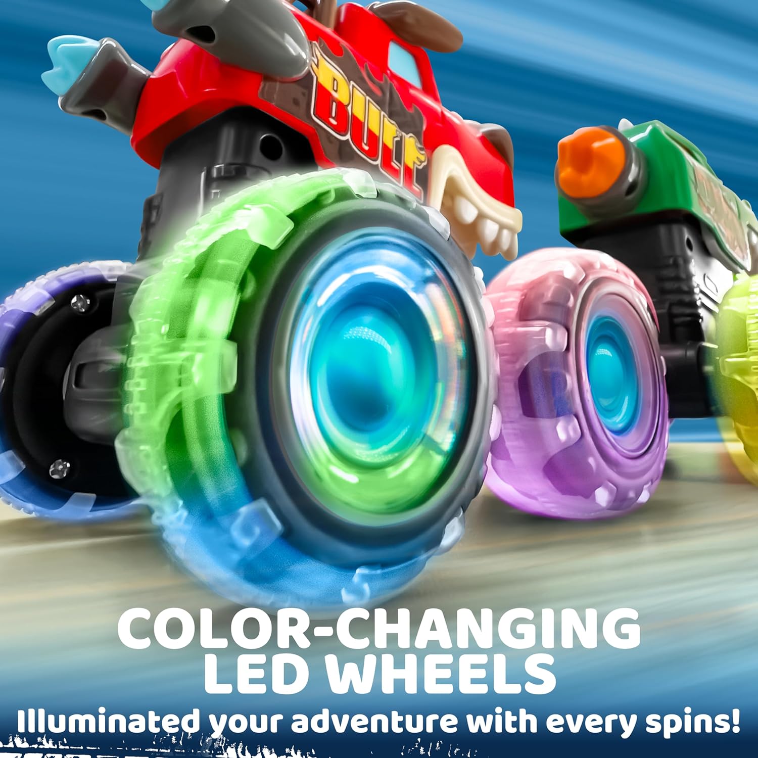 JOYFY 3 Pack Monster Truck Toy - Lighting Christmas Decor 评论和价格