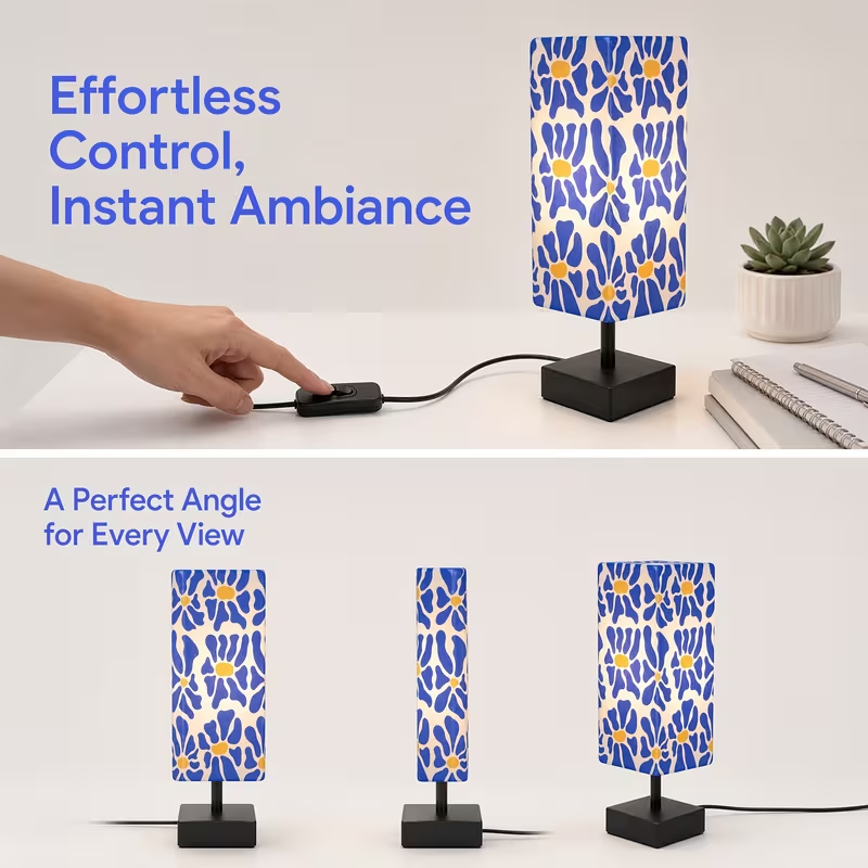 Modern Colorful Floral Table L - Up Lighting Decor 评论和价格