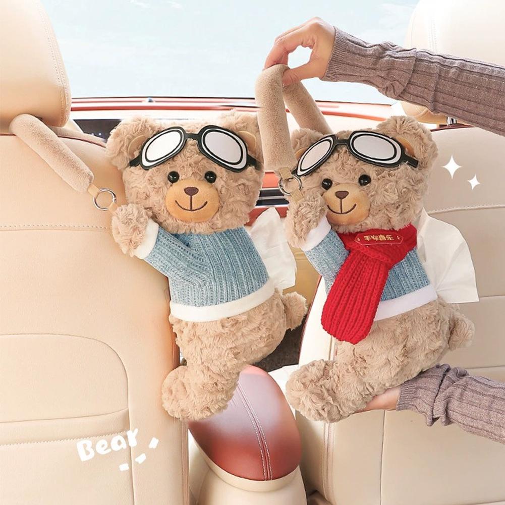 Cute Bear Car Tissue Box Holde - Lighting Mcqueen Bedroom Decor 评论和价格