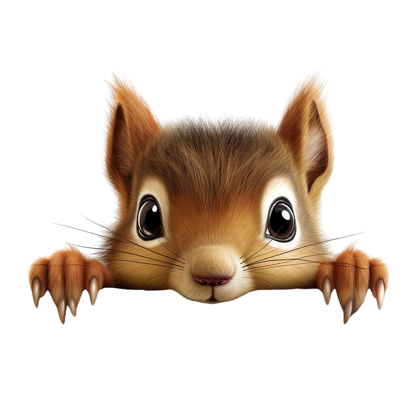 90978# Cute Squirrel Stickers  - Lighting Mcqueen Bedroom Decor 评论和价格